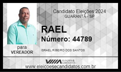 Candidato RAEL 2024 - GUARANTÃ - Eleições