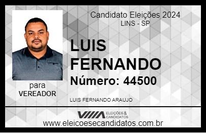 Candidato LUIS FERNANDO 2024 - LINS - Eleições