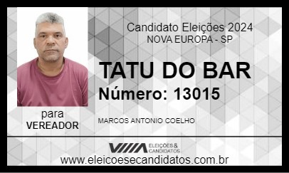 Candidato TATU DO BAR 2024 - NOVA EUROPA - Eleições