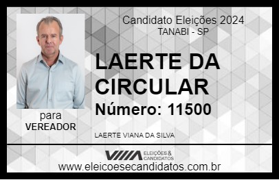 Candidato LAERTE DA CIRCULAR 2024 - TANABI - Eleições