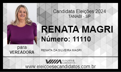 Candidato RENATA MAGRI 2024 - TANABI - Eleições