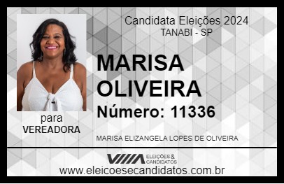 Candidato MARISA OLIVEIRA 2024 - TANABI - Eleições