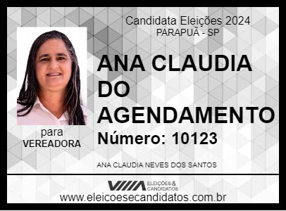 Candidato ANA CLAUDIA 2024 - PARAPUÃ - Eleições