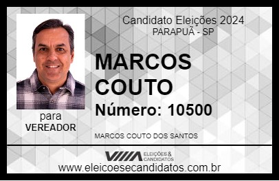 Candidato MARCOS COUTO 2024 - PARAPUÃ - Eleições