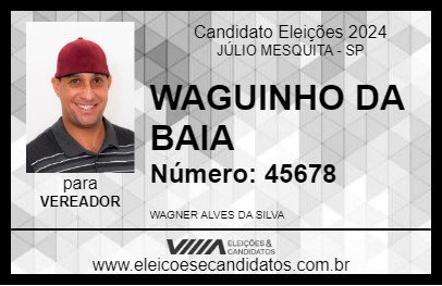 Candidato WAGUINHO DA BAIA 2024 - JÚLIO MESQUITA - Eleições