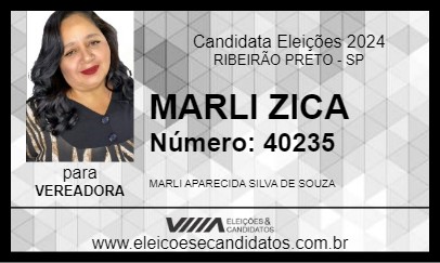 Candidato MARLI ZICA 2024 - RIBEIRÃO PRETO - Eleições