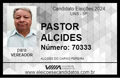 Candidato PASTOR ALCIDES 2024 - LINS - Eleições