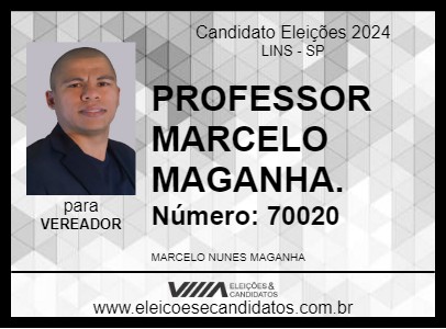 Candidato PROFESSOR MARCELO MAGANHA. 2024 - LINS - Eleições