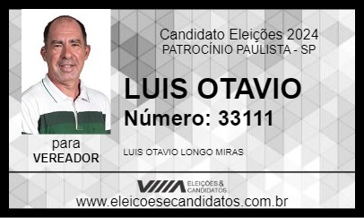 Candidato LUIS OTAVIO 2024 - PATROCÍNIO PAULISTA - Eleições