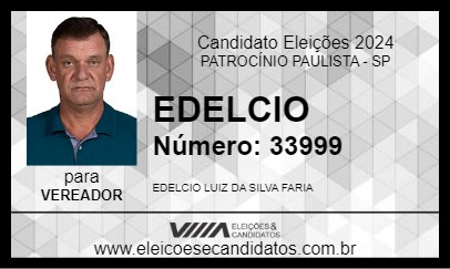 Candidato EDELCIO 2024 - PATROCÍNIO PAULISTA - Eleições