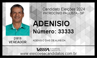 Candidato ADENISIO 2024 - PATROCÍNIO PAULISTA - Eleições