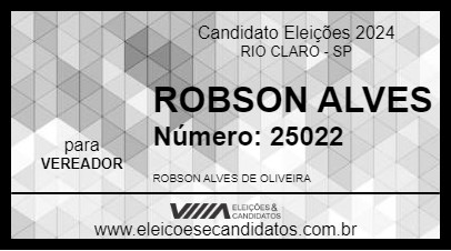 Candidato ROBSON ALVES 2024 - RIO CLARO - Eleições