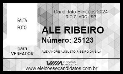 Candidato ALE RIBEIRO 2024 - RIO CLARO - Eleições