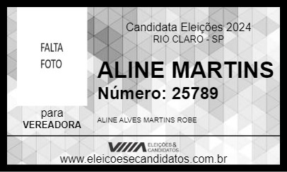 Candidato ALINE MARTINS 2024 - RIO CLARO - Eleições