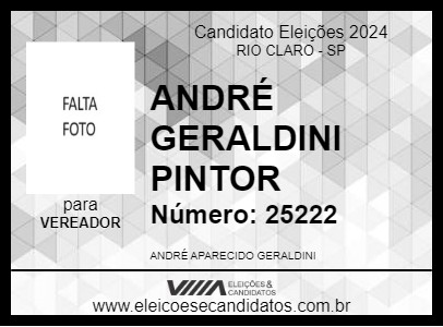 Candidato ANDRÉ GERALDINI  PINTOR 2024 - RIO CLARO - Eleições