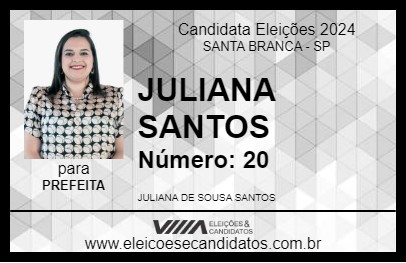 Candidato JULIANA SANTOS 2024 - SANTA BRANCA - Eleições