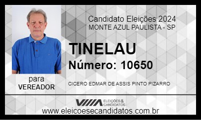 Candidato TINELAU 2024 - MONTE AZUL PAULISTA - Eleições