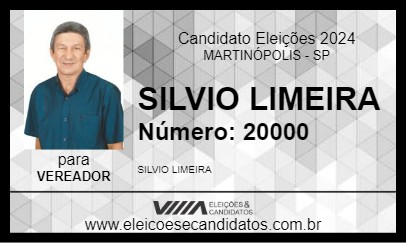 Candidato SILVIO LIMEIRA 2024 - MARTINÓPOLIS - Eleições