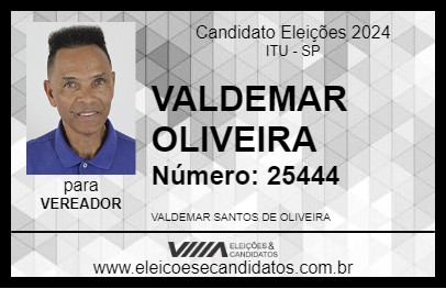 Candidato VALDEMAR OLIVEIRA 2024 - ITU - Eleições