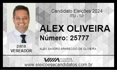 Candidato ALEX OLIVEIRA 2024 - ITU - Eleições