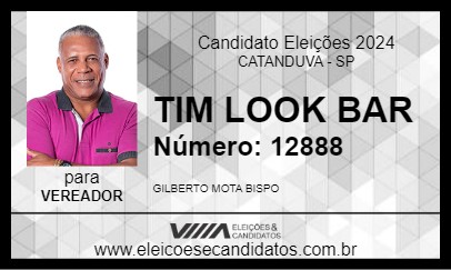 Candidato TIM LOOK BAR 2024 - CATANDUVA - Eleições