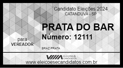 Candidato PRATA DO BAR 2024 - CATANDUVA - Eleições