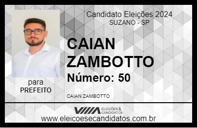 Candidato CAIAN ZAMBOTTO 2024 - SUZANO - Eleições