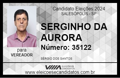 Candidato SERGINHO DA AURORA 2024 - SALESÓPOLIS - Eleições