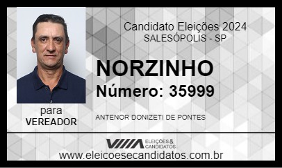 Candidato NORZINHO 2024 - SALESÓPOLIS - Eleições