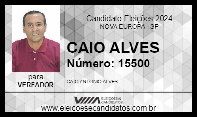 Candidato CAIO ALVES 2024 - NOVA EUROPA - Eleições