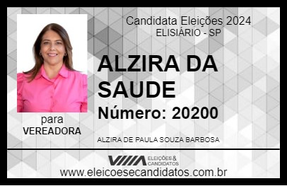 Candidato ALZIRA DA SAUDE 2024 - ELISIÁRIO - Eleições