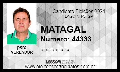 Candidato MATAGAL 2024 - LAGOINHA - Eleições