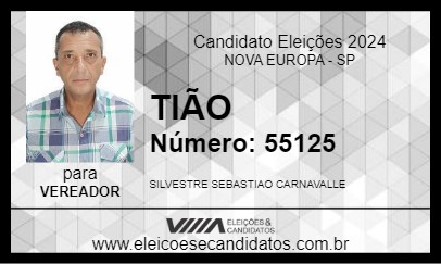 Candidato TIÃO 2024 - NOVA EUROPA - Eleições