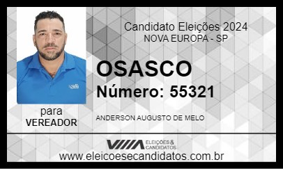 Candidato OSASCO 2024 - NOVA EUROPA - Eleições