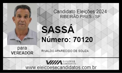 Candidato SASSÁ 2024 - RIBEIRÃO PIRES - Eleições