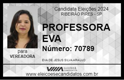 Candidato PROFESSORA EVA 2024 - RIBEIRÃO PIRES - Eleições