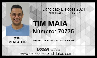 Candidato TIM MAIA 2024 - RIBEIRÃO PIRES - Eleições