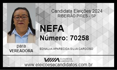 Candidato NEFA 2024 - RIBEIRÃO PIRES - Eleições