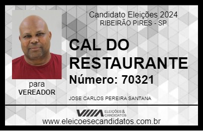 Candidato CAL DO RESTAURANTE 2024 - RIBEIRÃO PIRES - Eleições