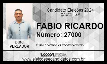 Candidato FABIO RICARDO 2024 - CAJATI - Eleições