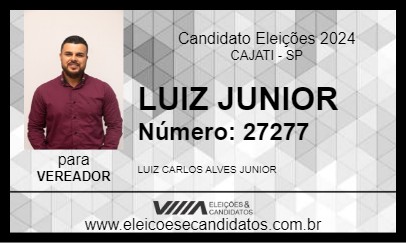 Candidato LUIZ JUNIOR 2024 - CAJATI - Eleições