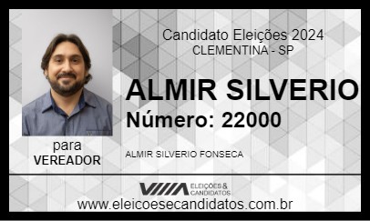 Candidato ALMIR SILVERIO 2024 - CLEMENTINA - Eleições