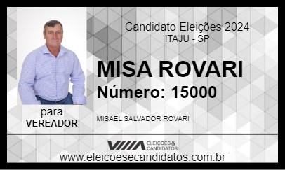 Candidato MISA ROVARI 2024 - ITAJU - Eleições