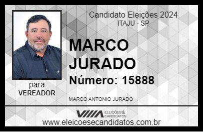 Candidato MARCO JURADO 2024 - ITAJU - Eleições