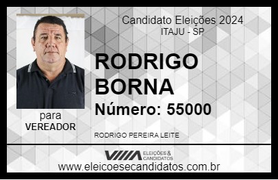 Candidato RODRIGO BORNA 2024 - ITAJU - Eleições