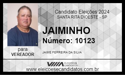 Candidato JAIMINHO 2024 - SANTA RITA D\OESTE - Eleições