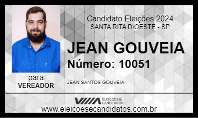 Candidato JEAN GOUVEIA 2024 - SANTA RITA D\OESTE - Eleições