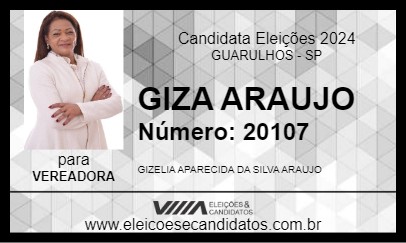 Candidato GIZA ARAUJO 2024 - GUARULHOS - Eleições