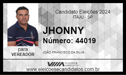 Candidato JHONNY 2024 - ITAJU - Eleições