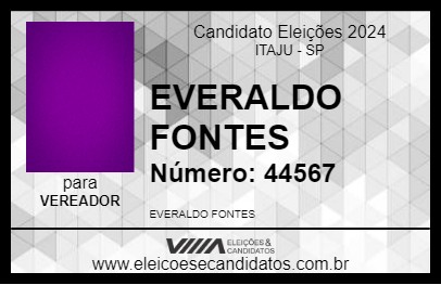 Candidato EVERALDO FONTES 2024 - ITAJU - Eleições